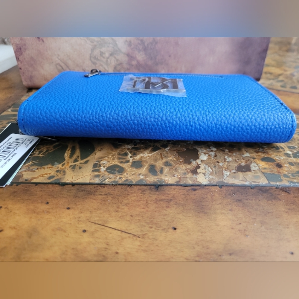 Badgley Mischka Blue Vegan Leather Wallet - Picture 5 of 10